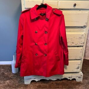 Ralph Lauren Classic Red Trench Coat. Women’s size large.